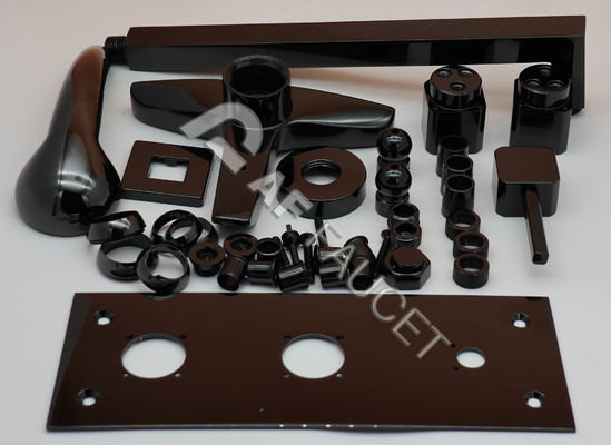 RTAS1612-PVD noir mat,PVD machine de revêtement noir à jet, robinets en laiton revêtements noirs, robinet en acier inoxydable, douche ABS